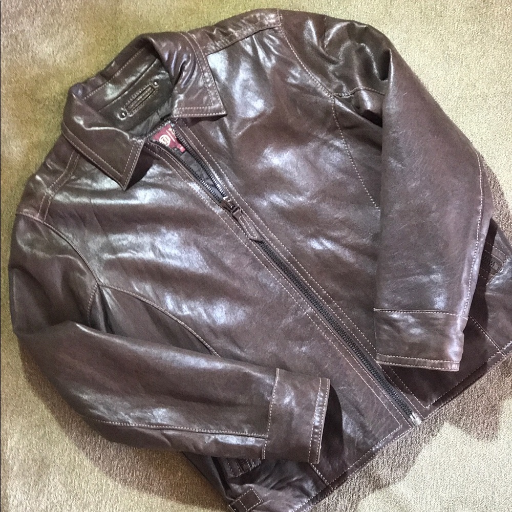 Men’s leather jacket.